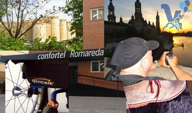 montaje de los patrocinadores con fotos de Zaragoza