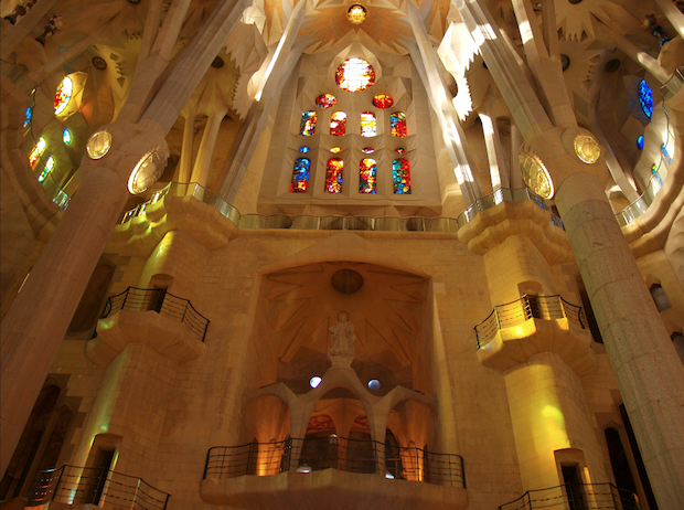 interior de la Sagrada Familia
