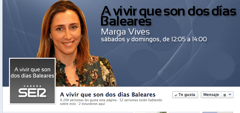 portada del programa en facebook