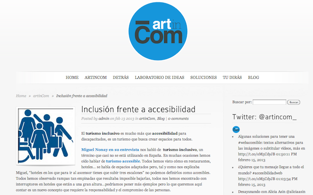 logo de artinCom y cabecera del artículo