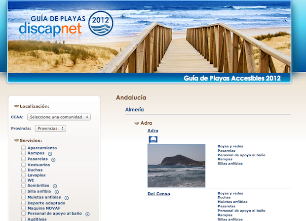 Playas accesibles en España