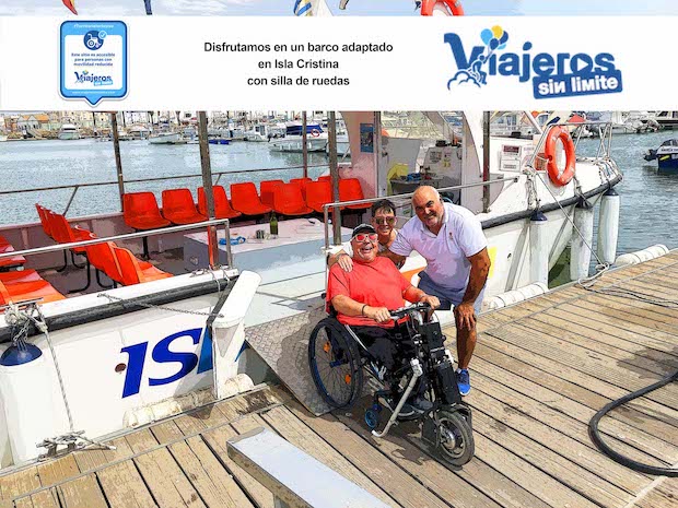 termómetro proporcionar tonto Navegamos en barco adaptado por Isla Cristina con silla de ruedas