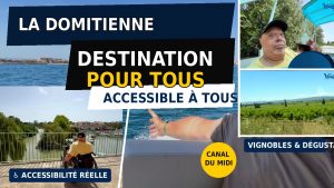 Miguel Nonay en silla de ruedas durante su viaje accesible por La Domitienne, en Francia